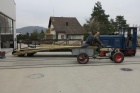 Ein Motrac-Einachser wird für den Transport vom Holz für den Brigadewagen R 302 genutzt [16. November 2013]