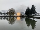 Am gegenüberliegenden Ufer vom Baumschulsee wurde wieder das Feuerwerk gezündet [10. Dezember 2022]
