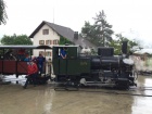 Die Baumschulbahn ist wetterfest und verkehrt auch im Regen [19. Juni 2016]