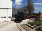 Der Dampfzug fährt aus dem Hauptbahnhof aus [29. April 2017]