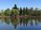 Der Dieselzug spiegelt sich im Baumschulsee [30. April 2017]