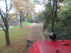 Blick aus dem Führerstand der DS 90 auf den Bahnhof Baumschulsee [18. Oktober 2014]