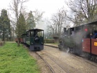 Kreuzung der beiden Dampfzüge im Bahnhof Baumschulsee [14. April 2019]