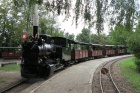 Die Molly und ihr Zug beim Zwischenhalt im Bahnhof Baumschulsee [14. September 2013]